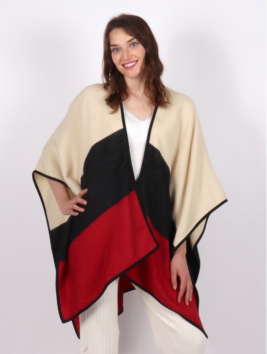 Triple Tone Cape W/Waistband